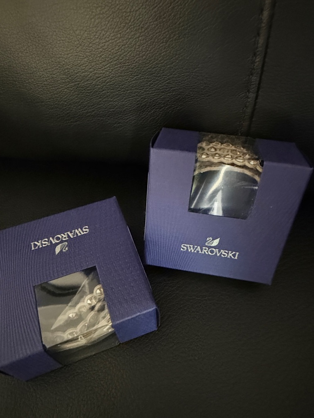Swarovski taupe colored Crystal wrap Bracelets, new in box